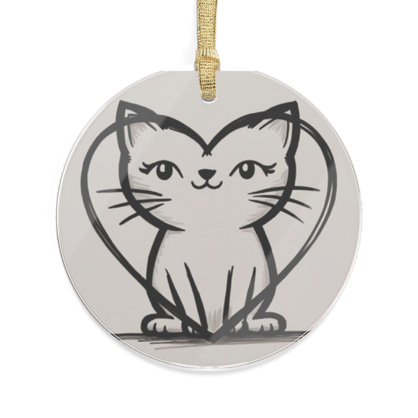 🐱 Minimalist Cat Acrylic Ornament – The Perfect Decoration for Every Space!