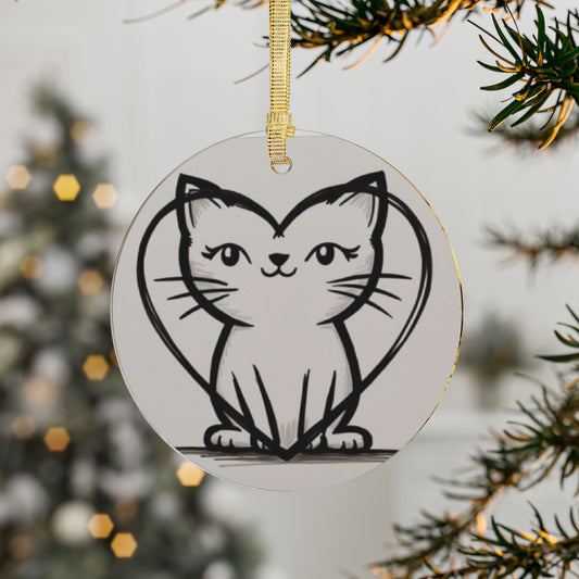 🐱 Minimalist Cat Acrylic Ornament – The Perfect Decoration for Every Space!